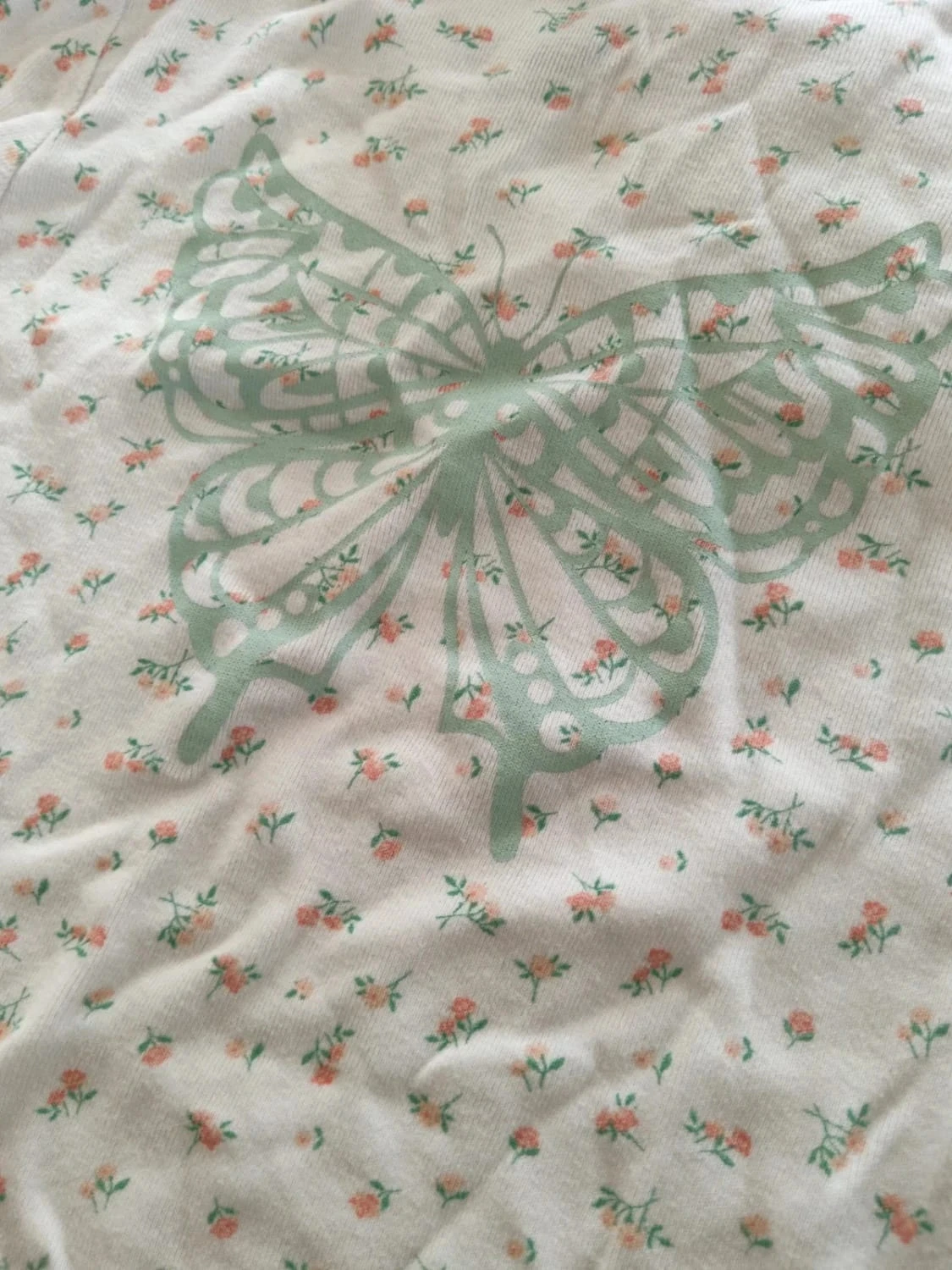 Camiseta C70 H&M branca com estampa de flores tamanho XS – photo 3